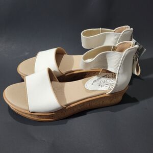 Royu Lillian Womens Footbed Sandals Size 8M White